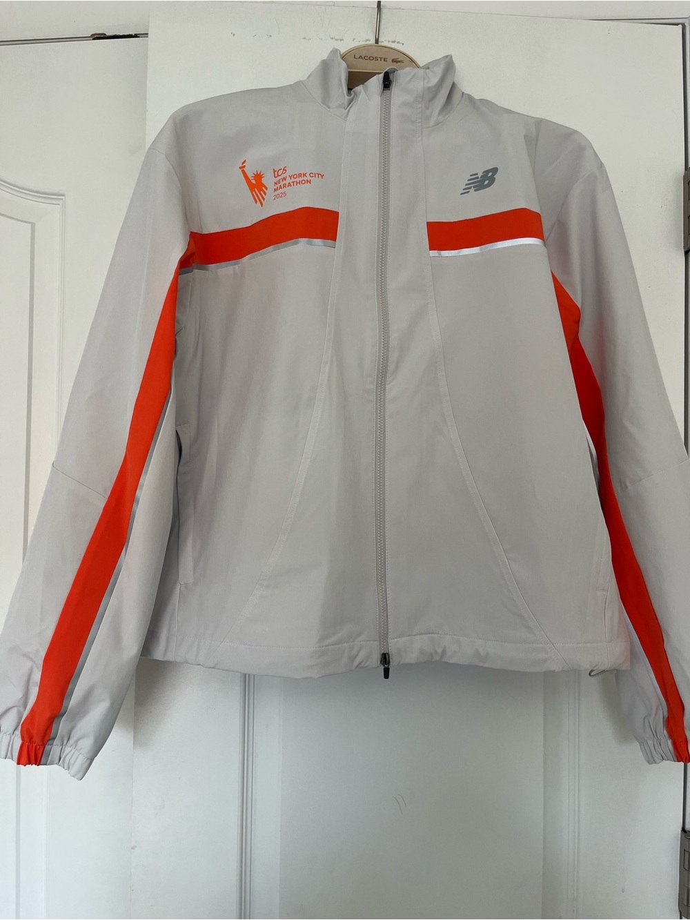 New Balance Light Gray & Orange Performance Jacket
